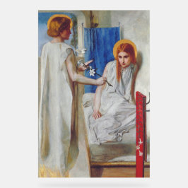 De Aankondiging door Dante Gabriel Rossetti Acryl Bord