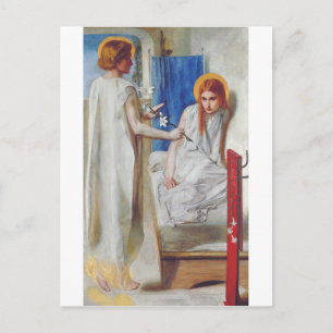 De Aankondiging door Dante Gabriel Rossetti Briefkaart