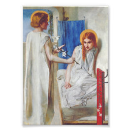 De Aankondiging door Dante Gabriel Rossetti Foto Afdruk
