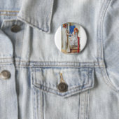 De Aankondiging door Dante Gabriel Rossetti Ronde Button 5,7 Cm (In situ)