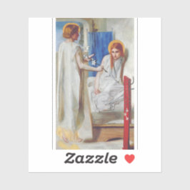 De Aankondiging door Dante Gabriel Rossetti Sticker