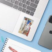 De Aankondiging door Dante Gabriel Rossetti Sticker (Laptop met iPhone)