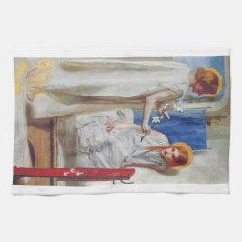 De Aankondiging door Dante Gabriel Rossetti Theedoek