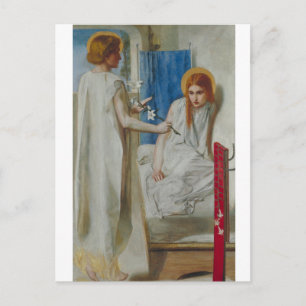 De Aankondiging door Gabriel Rossetti Ansichtkaart Briefkaart