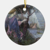 De Aankondiging door John William Waterhouse Keramisch Ornament (Voorkant)