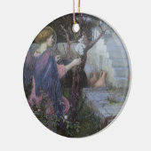 De Aankondiging door John William Waterhouse Keramisch Ornament (Links)