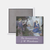 De Aankondiging door John William Waterhouse Magneet (Voorkant / Achterkant)
