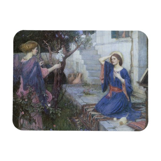 De Aankondiging door John William Waterhouse Magneet (Horizontaal)