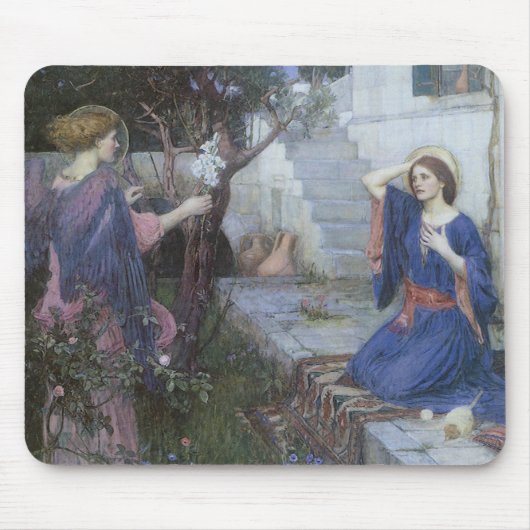 De Aankondiging door John William Waterhouse Muismat (Voorkant)