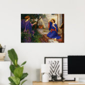 De Aankondiging door John William Waterhouse Poster (Thuiskantoor)