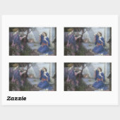 De Aankondiging door John William Waterhouse Rechthoekige Sticker (Vel)