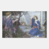 De Aankondiging door John William Waterhouse Rechthoekige Sticker (Voorkant)