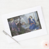 De Aankondiging door John William Waterhouse Rechthoekige Sticker (Envelop)