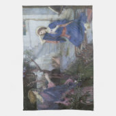 De Aankondiging door John William Waterhouse Theedoek (Verticaal)