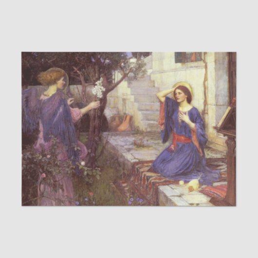 De Aankondiging door John William Waterhouse Tissuepapier (Voorkant)