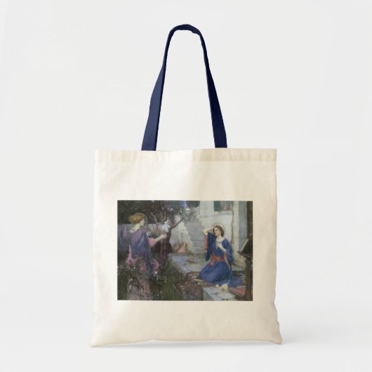 De Aankondiging door John William Waterhouse Tote Bag (Voorkant)