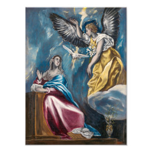 De Aankondiging El Greco Foto Afdruk