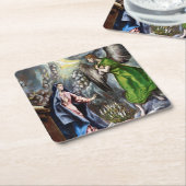 De aankondiging, El Greco Kartonnen Onderzetters (Schuin)