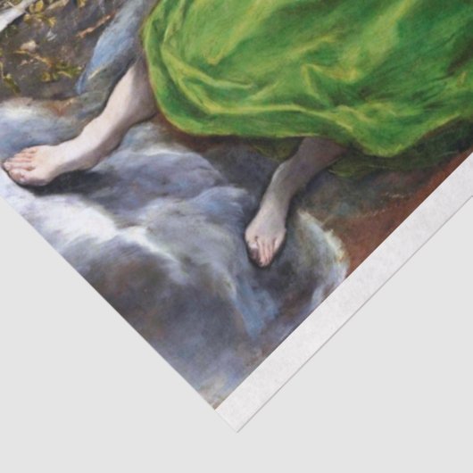De aankondiging, El Greco Tissuepapier (Detail)