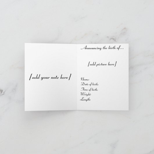 De aankondiging… feestdagen kaart (Binnen)