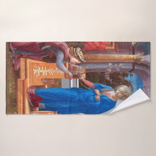 De aankondiging, Filippo Lippi, 1440 Badhanddoek (Badhanddoek)