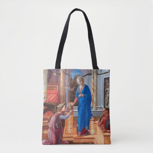 De aankondiging, Filippo Lippi, 1440 Tote Bag (Voorkant)