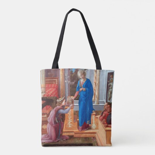 De aankondiging, Filippo Lippi, 1440 Tote Bag (Achterkant)