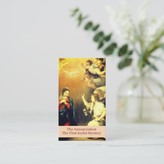 De Aankondiging Gebed Kaart (Staand voorkant)