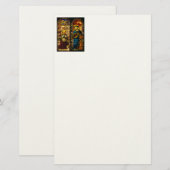 De aankondiging in meerdere kleuren briefpapier (Voorkant / Achterkant)