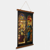 De aankondiging in meerdere kleuren hangend wandkleed (Gebogen)