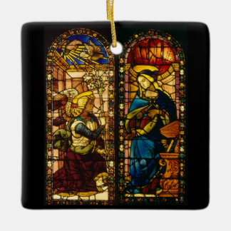 De aankondiging in meerdere kleuren keramisch ornament