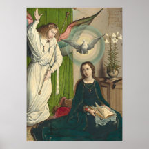De aankondiging - Juan de Flandes Fine Art Poster
