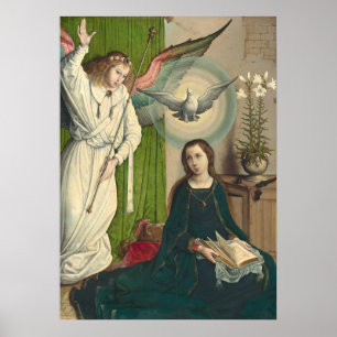 De aankondiging - Juan de Flandes Fine Art Poster