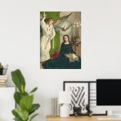De aankondiging - Juan de Flandes Fine Art Poster (Thuiskantoor)