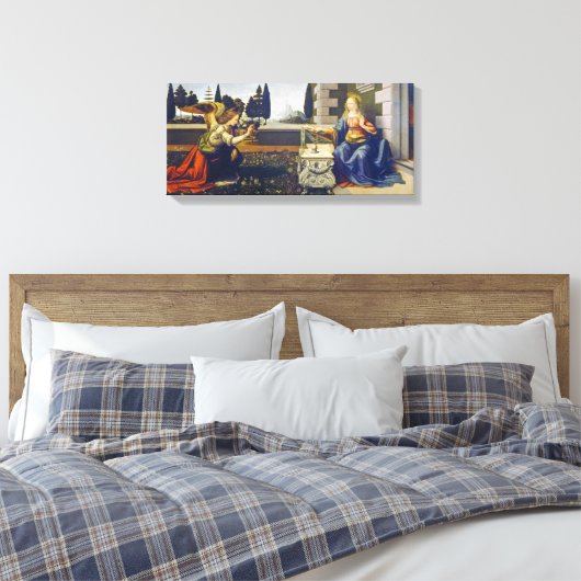 De aankondiging | Leonardo da Vinci | Canvas Afdruk (Insitu (Slaapkamer))