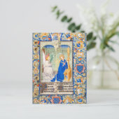 De Aankondiging Maagd Maria middeleeuwse verlichti Briefkaart (Staand voorkant)