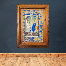 De Aankondiging Maagd Maria middeleeuwse verlichti Poster