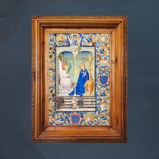 De Aankondiging Maagd Maria middeleeuwse verlichti Poster