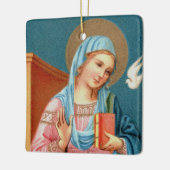 De aankondiging: Mary (voorzijde) en Gabriel (acht Keramisch Ornament (Links)