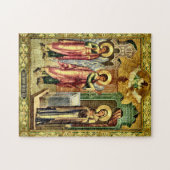 De aankondiging met  gouden Lijst icoon Legpuzzel (Horizontaal)