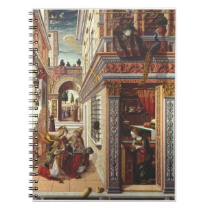 De Aankondiging, met Sint Emidius Notitieboek