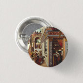De Aankondiging, met Sint Emidius Ronde Button 3,2 Cm (Voorkant /achterkant)