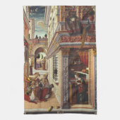 De Aankondiging, met Sint Emidius Theedoek (Verticaal)