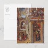 De aankondiging met St. Emidius, 1486 Briefkaart (Voorkant / Achterkant)