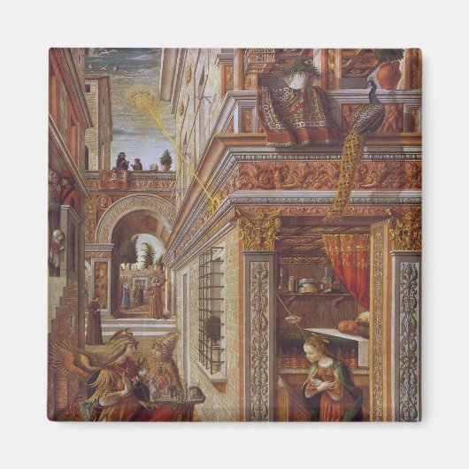 De aankondiging met St. Emidius, 1486 Magneet (Voorkant)