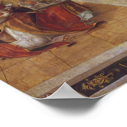 De aankondiging met St. Emidius, 1486 Poster (Hoek)