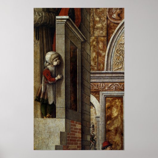 De aankondiging met St. Emidius, 1486 Poster (Voorkant)