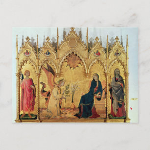 De aankondiging met St. Margaret en St. Briefkaart