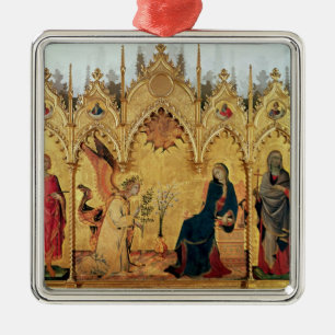 De aankondiging met St. Margaret en St. Metalen Ornament