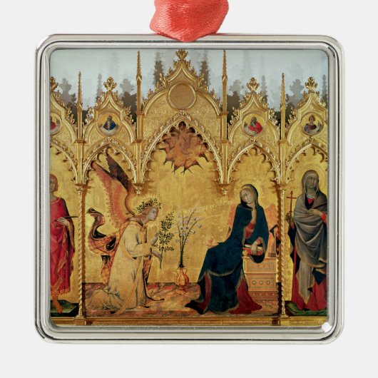 De aankondiging met St. Margaret en St. Metalen Ornament (Voorkant)